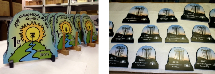 slate disc golf trophies